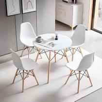 Conjunto Mesa 90cm + 4 Cadeiras Charles Eames Eiffel Trevisul