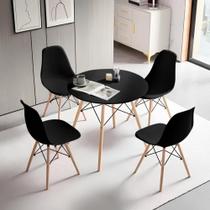 Conjunto Mesa 90cm + 4 Cadeiras Charles Eames Eiffel Trevisul Conjunto Mesa 90cm + 4 Cadeiras Charles Eames Eiffel Trevisul