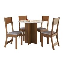 Conjunto Mesa Alice - Redonda 4 Cadeiras - Indekes