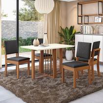 Conjunto Mesa Antonela com 4 Cadeiras Cinza/Canela/Titanio Conjunto Mesa Antonela com 4 Cadeiras Cinza/Canela/Titanio