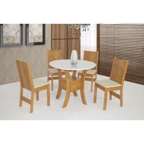 Conjunto Mesa Ayla com 4 Cadeiras Elane - Móveis São Carlos Conjunto Mesa Ayla com 4 Cadeiras Elane - Móveis São Carlos