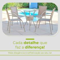 Conjunto Mesa Bar Com 4 Cadeiras Leves Areia/Areia Varanda Luxo Centro Jogo Resistente Área Externa Piscina Conjunto Mesa Bar Com 4 Cadeiras Leves Areia/Areia Varanda Luxo Centro Jogo Resistente Área Externa Piscina