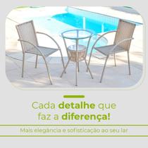 Conjunto Mesa Bar Com Cadeiras Leves Areia Varanda Luxo Centro Jogo Resistente Area Externa Piscina