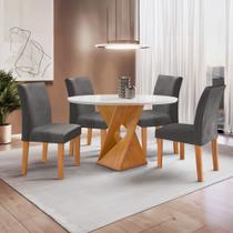 Conjunto Mesa Barcelona 100cm com 4 Cadeiras Espanha Tampo Slim Plus Redondo Vidro Yescasa Conjunto Mesa Barcelona 100cm com 4 Cadeiras Espanha Tampo Slim Plus Redondo Vidro Yescasa