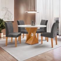 Conjunto Mesa Barcelona 100cm com 4 Cadeiras Espanha Tampo Slim Plus Redondo Vidro Yescasa Conjunto Mesa Barcelona 100cm com 4 Cadeiras Espanha Tampo Slim Plus Redondo Vidro Yescasa