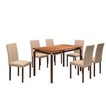 Conjunto Mesa C024/B 1.40 em Metalon 6 Cadeiras Bm Tubulares