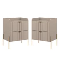 Conjunto Mesa cabeceira para quarto conect 100% mdf 45cm Conjunto Mesa cabeceira para quarto conect 100% mdf 45cm