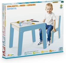 Conjunto Mesa + Cadeira Infantil - Azul Junges