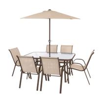 Conjunto Mesa, Cadeiras e Guarda-Sol Texas Mor Life
