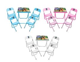 Conjunto Mesa Com 04 Cadeiras Infantil Dobrável - Utilaço
