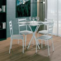 Conjunto Mesa com 4 Cadeiras 541.sli e Tampo Quadrado Diamante
