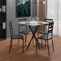 Conjunto Mesa com 4 Cadeiras 541.sli e Tampo Quadrado Diamante