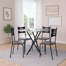 Conjunto Mesa com 4 Cadeiras 542.slp e Tampo Quadrado Diamante