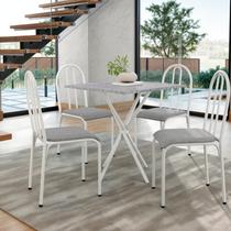Conjunto Mesa com 4 Cadeiras 544.arc e Tampo Quadrado Diamante