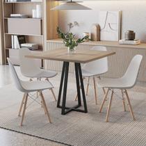 Conjunto Mesa com 4 Cadeiras Eames Pp Espresso Móveis