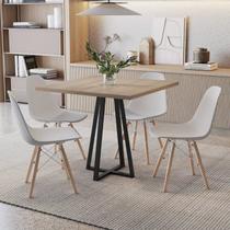 Conjunto Mesa com 4 Cadeiras Eames Pp Espresso Móveis