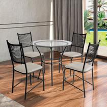 Conjunto Mesa com 4 Cadeiras Lugo para Cozinha ou Jantar