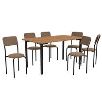 Conjunto Mesa com 6 Cadeiras Kappesberg Crome CMC1002