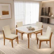 Conjunto Mesa Condessa 109x109 4 Cadeiras Lady Conjunto Mesa Condessa 109x109 4 Cadeiras Lady