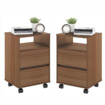 Conjunto Mesa de Cabeceira com Rodízios Nadi Montana