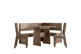 Conjunto Mesa de Canto Alemão 2 cadeiras Afrodite Amendoa Conjunto Mesa de Canto Alemão 2 cadeiras Afrodite Amendoa