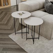 Conjunto Mesa de Canto Rome 57cm X 45cm X 45cm