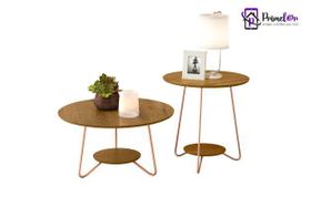 Conjunto Mesa de Centro e Lateral Liz