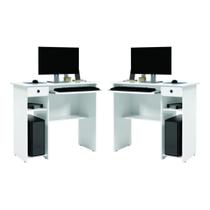 Conjunto Mesa de Computador Afrodite Branco