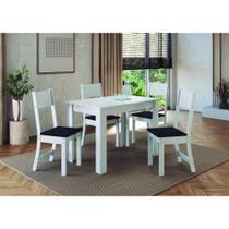 Conjunto Mesa de Jantar 108cm com 4 Cadeiras Multimóveis CR50204