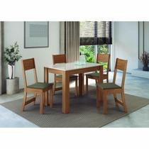 Conjunto Mesa de Jantar 108cm com 4 Cadeiras Multimóveis CR50204