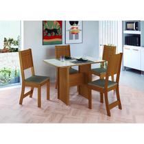 Conjunto Mesa de Jantar 110cm com 4 Cadeiras Multimóveis CR50206 Conjunto Mesa de Jantar 110cm com 4 Cadeiras Multimóveis CR50206