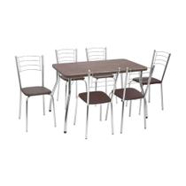 Conjunto Mesa de Jantar 115cm com 6 Cadeiras Multimóveis CR50143