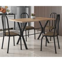 Conjunto Mesa de Jantar 136cm Miami com 4 Cadeiras Madri