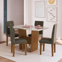 Conjunto Mesa de Jantar 137cm com 4 Cadeiras Multimóveis CR50210