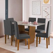 Conjunto Mesa de Jantar 137cm com 6 Cadeiras Multimóveis CR50211 Conjunto Mesa de Jantar 137cm com 6 Cadeiras Multimóveis CR50211