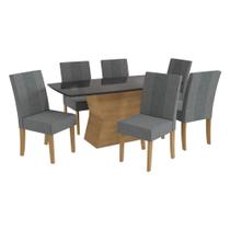 Conjunto Mesa de Jantar 170cm com 6 Cadeiras Multimóveis CR50065