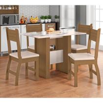 Conjunto Mesa de Jantar 4 Lugares Milano - Poliman Móveis