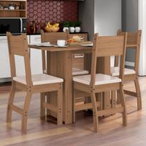 Conjunto Mesa de Jantar 4 Lugares Milano - Poliman Móveis