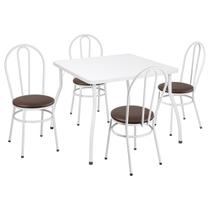 Conjunto Mesa de Jantar 90cm 4 Cadeiras Multimóveis CR50133 Conjunto Mesa de Jantar 90cm 4 Cadeiras Multimóveis CR50133