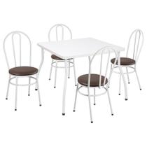 Conjunto Mesa de Jantar 90cm com 4 Cadeiras Multimóveis CR50133