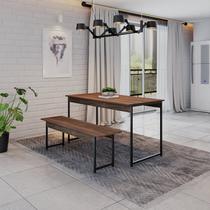 Conjunto Mesa de Jantar com 1 Banco Estilo Industrial Active Yescasa Conjunto Mesa de Jantar com 1 Banco Estilo Industrial Active Yescasa