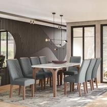 Conjunto Mesa de Jantar com 8 Cadeiras Rubi Gold