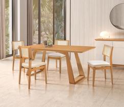 Conjunto Mesa de Jantar Dallas 200x100 com 6 Cadeira Berlim S/Vidro Valverde Conjunto Mesa de Jantar Dallas 200x100 com 6 Cadeira Berlim S/Vidro Valverde