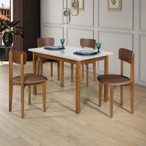 Conjunto Mesa de Jantar Elisa com 4 Cadeiras 120 X 0,80