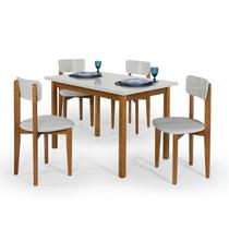 Conjunto Mesa de Jantar Elisa com 4 Cadeiras 120 X 0,80