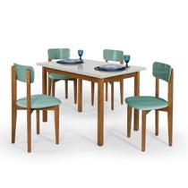 Conjunto Mesa de Jantar Elisa com 4 Cadeiras 120 X 0,80