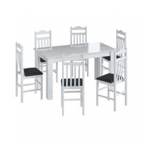 Conjunto Mesa de Jantar Fixa 6 Cadeiras Estofadas CJE1150 Móveis Canção