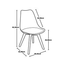 Conjunto Mesa de Jantar Hairpin 130x80 Natural com 4 Cadeiras Eiffel Leda - Branco