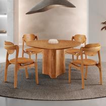 Conjunto Mesa de Jantar Helena Tampo Organico Laminado 4 Cadeiras Celeste Conjunto Mesa de Jantar Helena Tampo Organico Laminado 4 Cadeiras Celeste