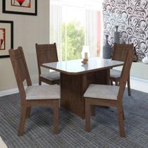 Conjunto Mesa de Jantar Indekes Safira com 4 Cadeiras 110x76 cm